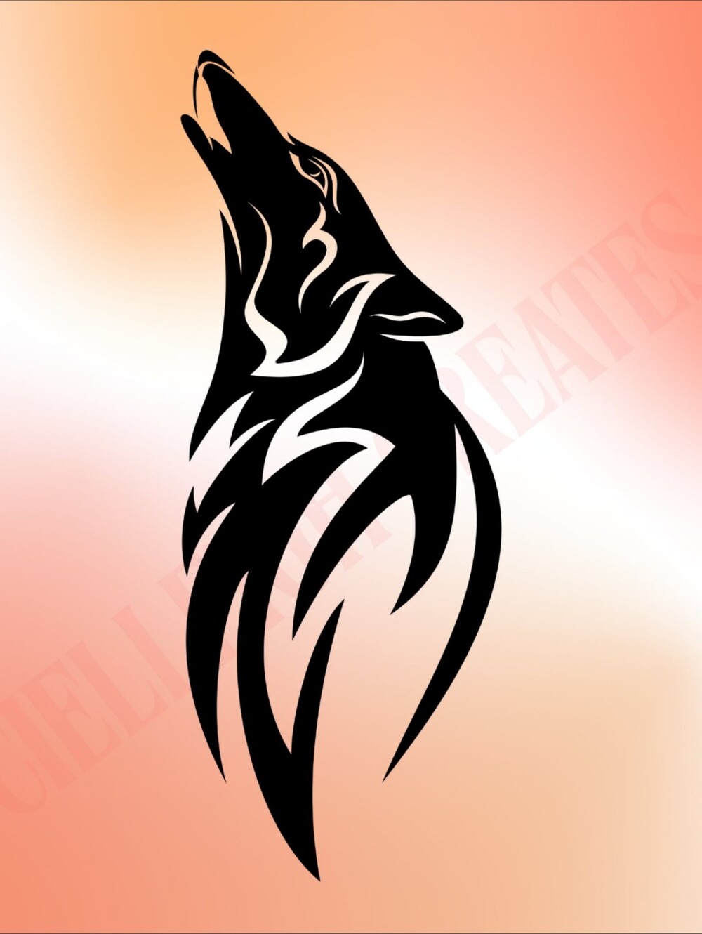 *2 for $20* Wolf Howling Vinyl decal sticker Handcrafted